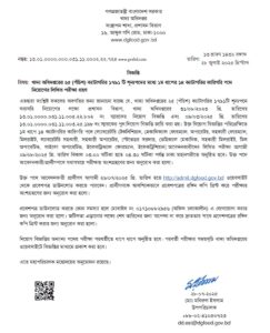 ১৭৯১ পদের খাদ্য অধিদপ্তর এর নিয়োগ পরীক্ষার সময়সূচী প্রকাশ